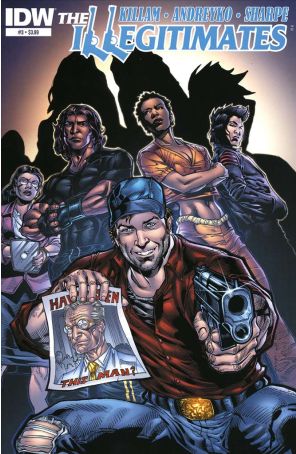 The Illegitimates 3 published by IDW with cover art by Kevin Sharpe