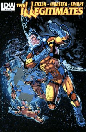 The Illegitimates 5 published by IDW with cover art by Kevin Sharpe