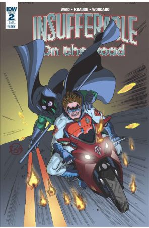 Insufferable: On The Road 2A published by IDW with cover art by Jamal Igle