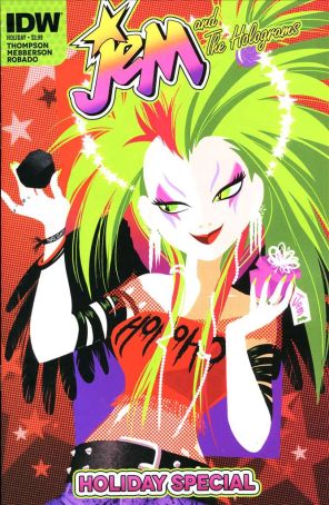 Jem And the Holograms Xmas 1 published by IDW with cover art by Amy Mebberson