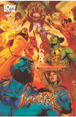 Jinnrise 10 published by IDW with cover art by Elizabeth Torque