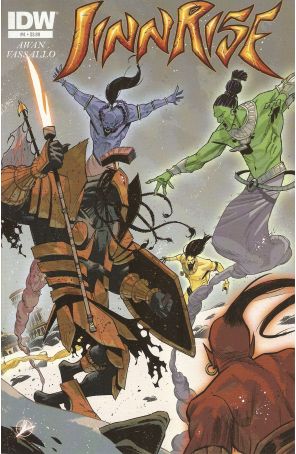 Jinnrise 4 published by IDW with cover art by Tony Vassallo