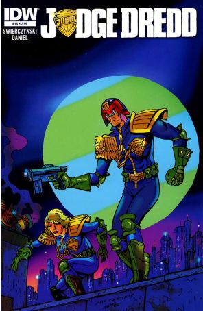 Judge Dredd (4th Series) 16 published by IDW with cover art by Brendan Mccarthy