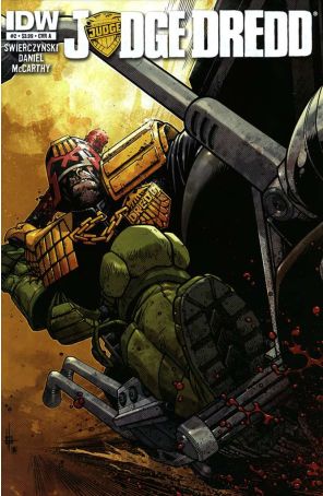 Judge Dredd (4th Series) 2A published by IDW with cover art by Zach Howard