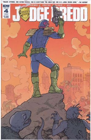 Judge Dredd (5th Series) 4A published by IDW with cover art by Ramon Villalobos