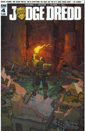 Judge Dredd (5th Series) 4 published by IDW with cover art by Ulises Farinas