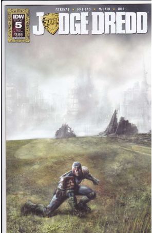 Judge Dredd (5th Series) 5A published by IDW with cover art by Nick Percival