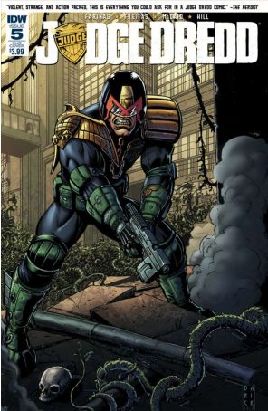 Judge Dredd (5th Series) 5B published by IDW with cover art by Darick Robertson