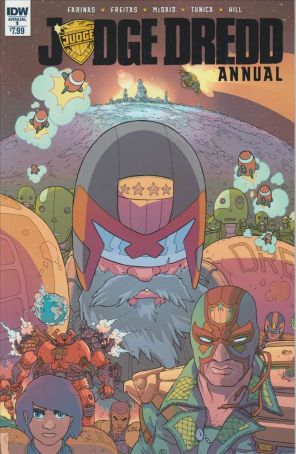 Judge Dredd (5th Series) Annual 1 published by IDW with cover art by Ulises Farinas
