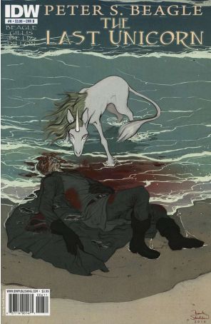 The Last Unicorn 6B published by IDW with cover art by Frank Stockton