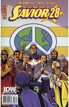 The Life and Times of Savior 28 3A published by IDW with cover art by Mike Cavallaro