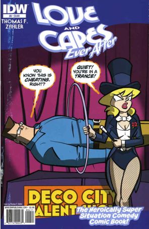 Love and Capes: Ever After 4 published by IDW with cover art by Thomas F. Zahler