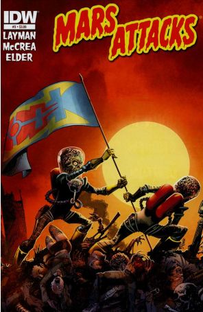 Mars Attacks (3rd Series) 3 published by IDW with cover art by John McCrea