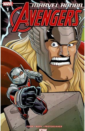 Marvel Action: Avengers 1 published by IDW with cover art by Jon Sommariva