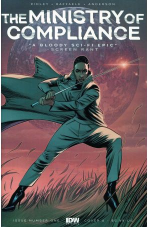 The Ministry of Compliance 1A published by IDW with cover art by Stefano Raffaele