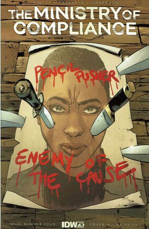 The Ministry of Compliance 4A published by IDW with cover art by Stefano Raffaele