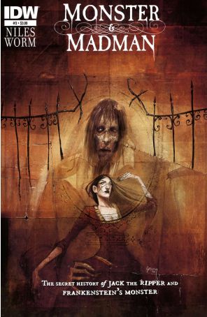 Monster And Madman 3 published by IDW with cover art by Damien Worm