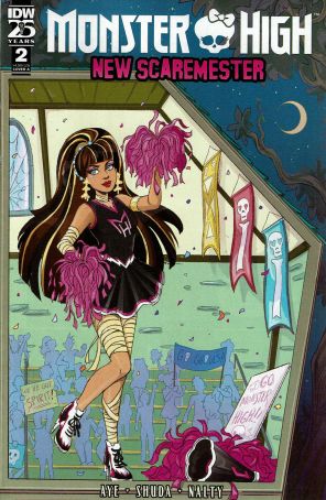 Monster High: New Scaremester 2A published by IDW with cover art by Arielle Jovellanos