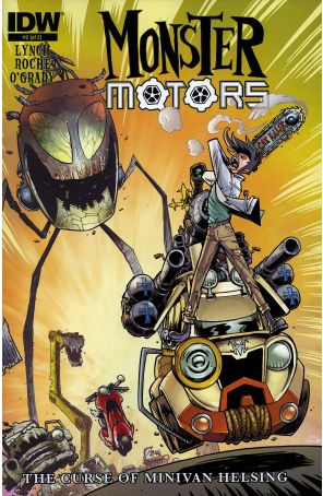 Monster Motors: The Curse Of Minivan Helsing 2 published by IDW with cover art by Nick Roche