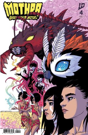 Mothra: Queen of the Monsters 4A published by IDW with cover art by Sophie Campbell