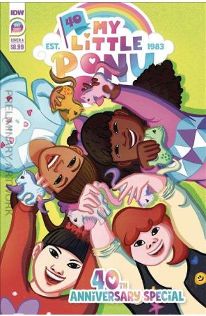 My Little Pony: 40th Anniversary Special 1A published by IDW with cover art by Keisha Okafor