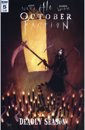October Faction: Deadly Season 5 published by IDW with cover art by Damien Worm
