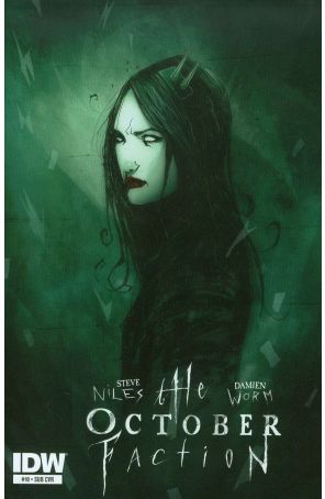 The October Faction 10A published by IDW with cover art by Damien Worm