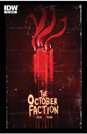 The October Faction 13A published by IDW with cover art by Damien Worm