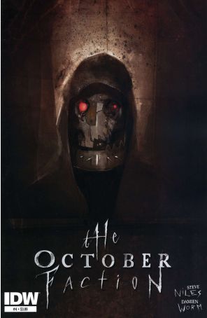 The October Faction 4 published by IDW with cover art by Damien Worm