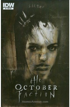 The October Faction 6 (Sub) published by IDW with cover art by Damien Worm