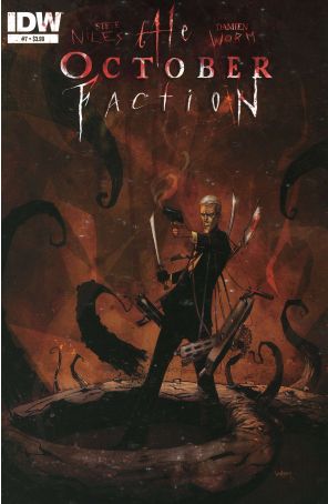 The October Faction 7 published by IDW with cover art by Damien Worm