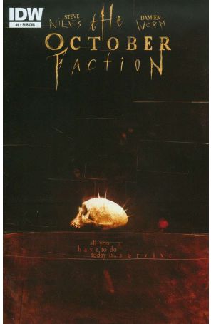 The October Faction 8A published by IDW with cover art by Damien Worm