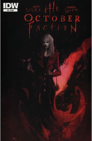 The October Faction 9 published by IDW with cover art by Damien Worm
