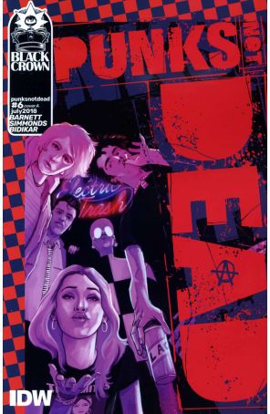 Punks Not Dead 6A published by IDW with cover art by Martin Simmonds