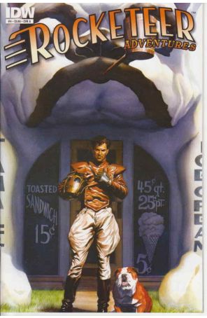 Rocketeer Adventures 4A published by IDW with cover art by Alex Ross