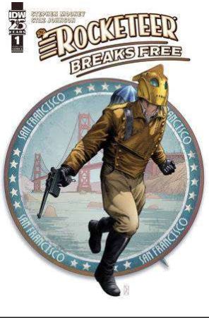 Rocketeer: Breaks Free 1A published by IDW with cover art by Doug Wheatley