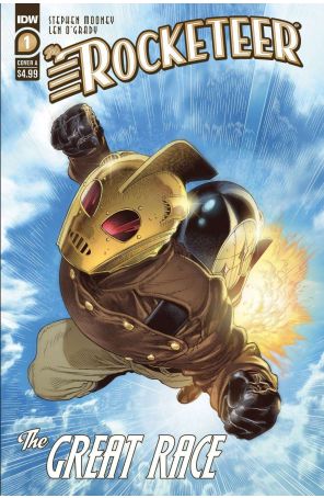 Rocketeer: The Great Race 1A published by IDW with cover art by Gabriel Rodriguez