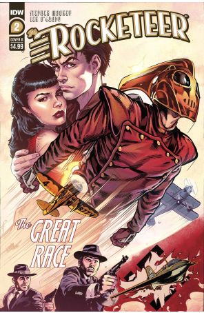 Rocketeer: The Great Race 2B published by IDW with cover art by Stephen Mooney