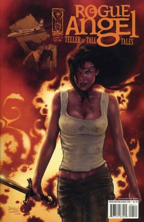 Rogue Angel: Teller of Tall Tales 4 published by IDW with cover art by Rebecca A. Wrigley