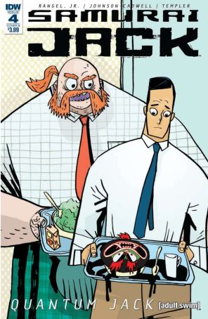 Samurai Jack: Quantum Jack 4B published by IDW with cover art by Warwick J. Cadwell