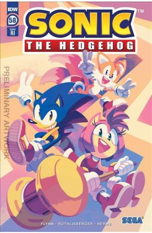 Sonic the Hedgehog (IDW) 58C published by IDW with cover art by Nathalie Fourdraine