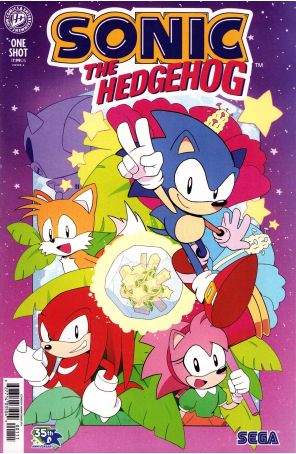 Sonic the Hedgehog: 35th Anniversary Special 1A published by IDW with cover art by Iasmin Omar Ata