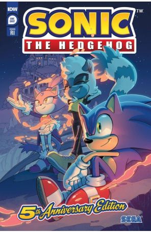Sonic the Hedgehog: 5th Anniversary Edition 1F published by IDW with cover art by Evan Stanley