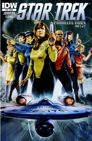 Star Trek (5th Series) 30 published by IDW with cover art by Cat Staggs