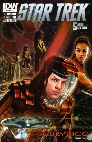 Star Trek (5th Series) 45 published by IDW with cover art by Joe Corroney