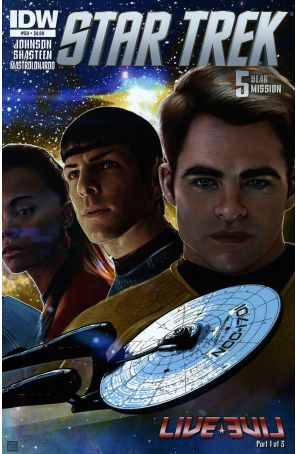 Star Trek (5th Series) 50 published by IDW with cover art by Tony Shasteen
