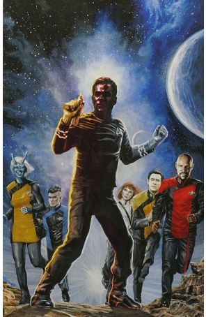 Star Trek (6th Series) Annual 2023F published by IDW with cover art by J. K. Woodward