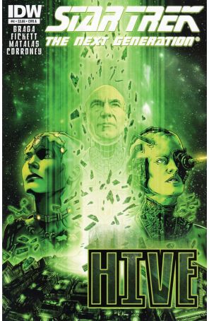 Star Trek TNG: Hive 4A published by IDW with cover art by Joe Corroney