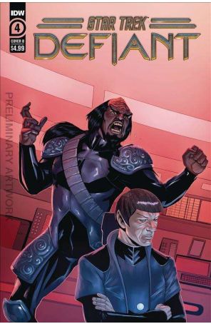 Star Trek: Defiant 4B published by IDW with cover art by Andrea Broccardo