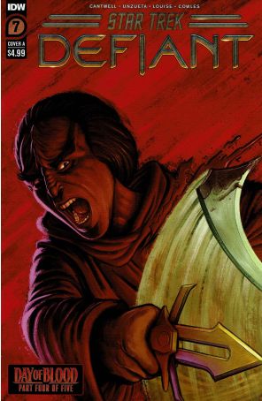 Star Trek: Defiant 7A published by IDW with cover art by Malachi Ward